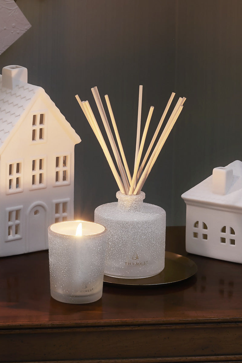 Thymes Frasier Fir Flocked Petite Reed Diffuser