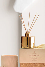 Thymes Gilded Reed Diffuser Frasier Fir Gold Petite