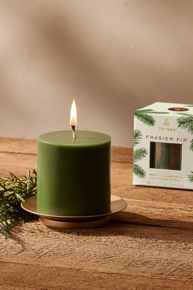 Thymes Pillar Candle Frasier Fir 3" x 3"