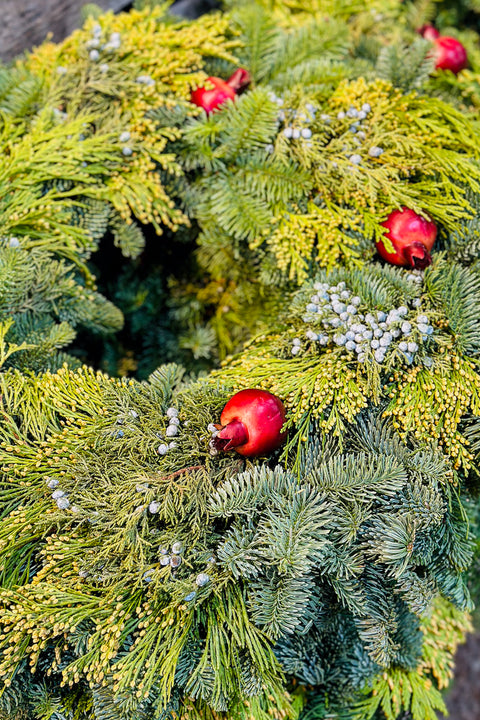 Wreath, Cones/Pomegranate 24"