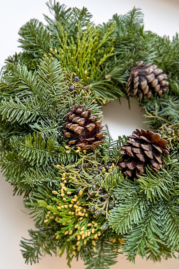 Wreath, Mixed Noble Fir 12"