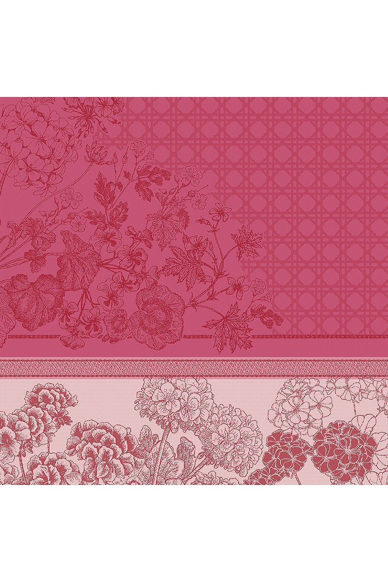 Garnier-Thiebaut Geraniums Napkin 22" Rose