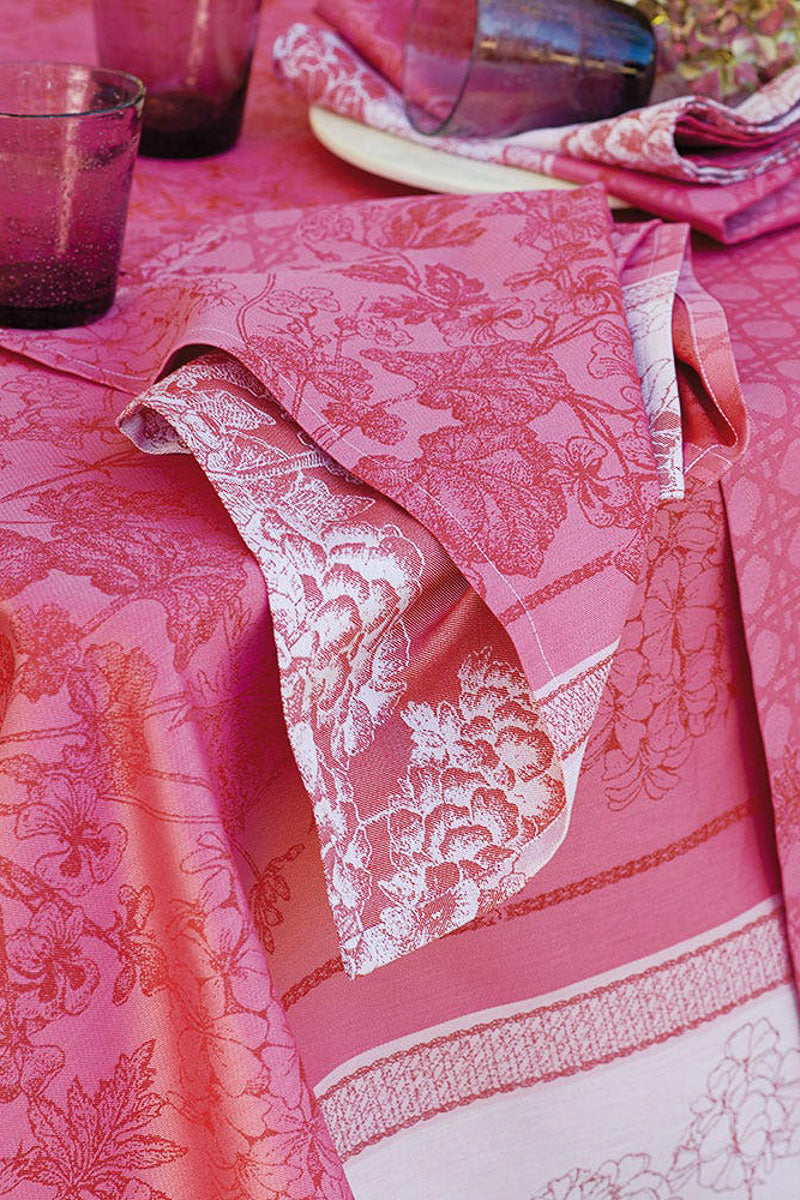 Garnier-Thiebaut Geraniums Napkin 22" Rose