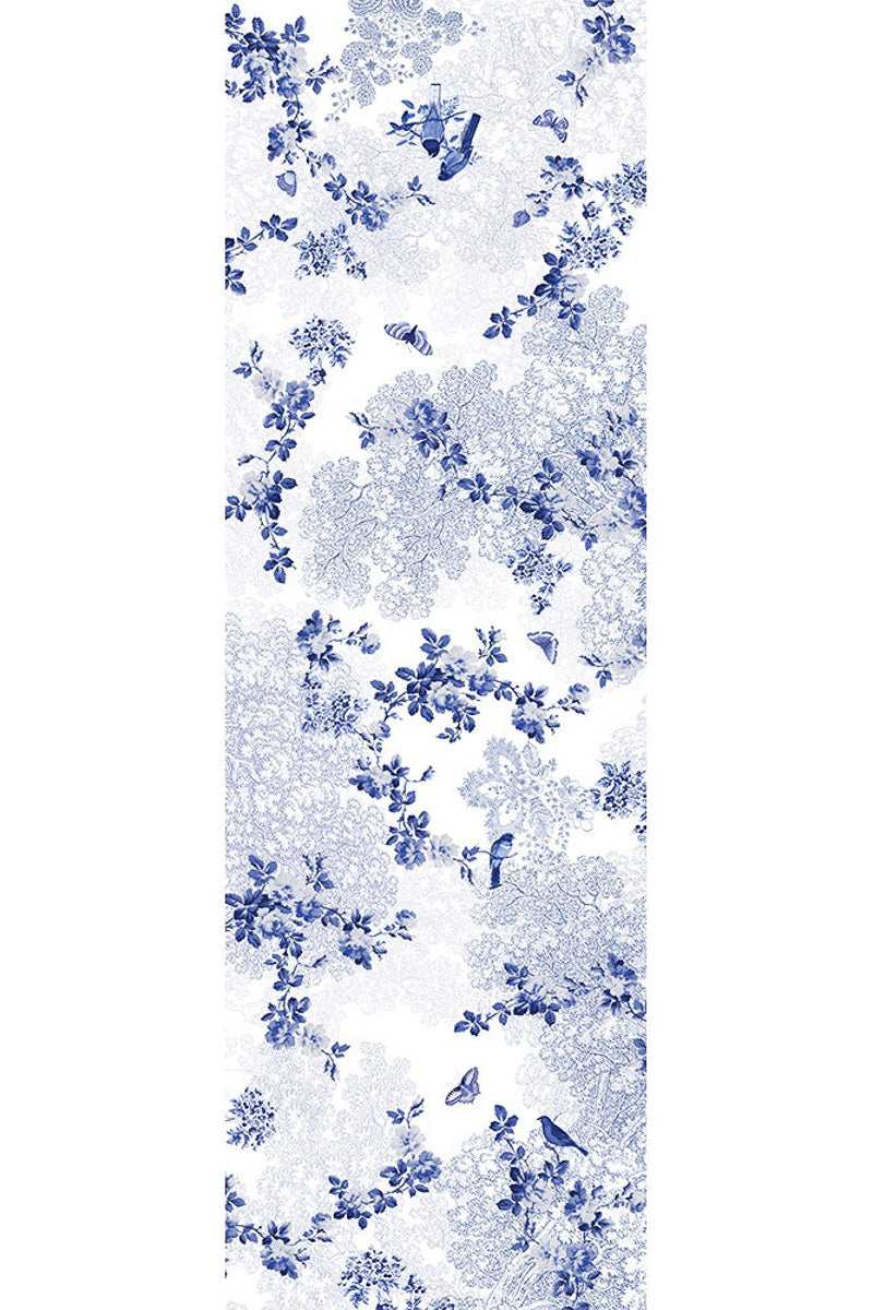 Garnier-Thiebaut Voliere Runner 20"x61" Bleu