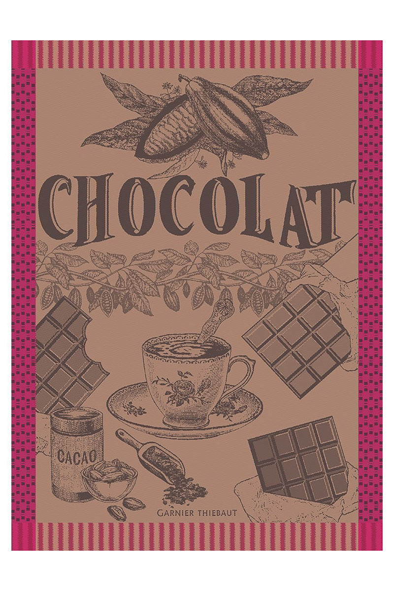 Garnier-Thiebaut Tasse De Chocolat Fuchsia Kitchen Towel
