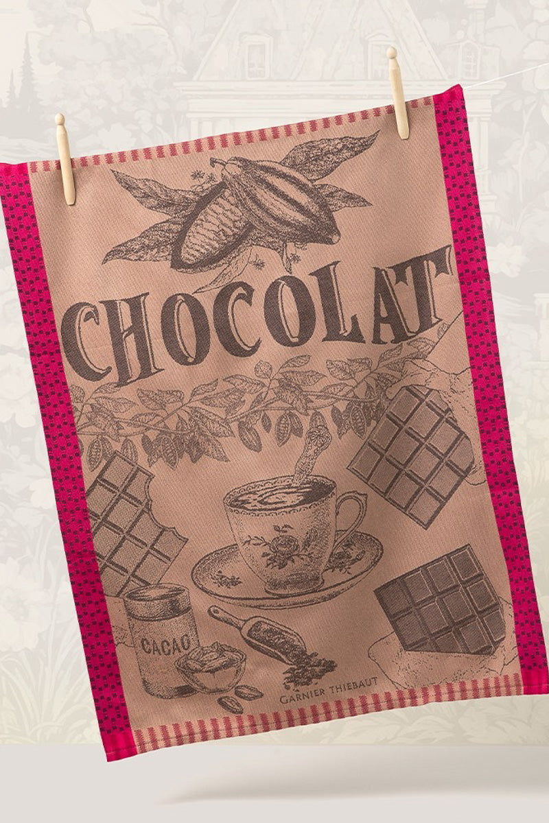 Garnier-Thiebaut Tasse De Chocolat Fuchsia Kitchen Towel