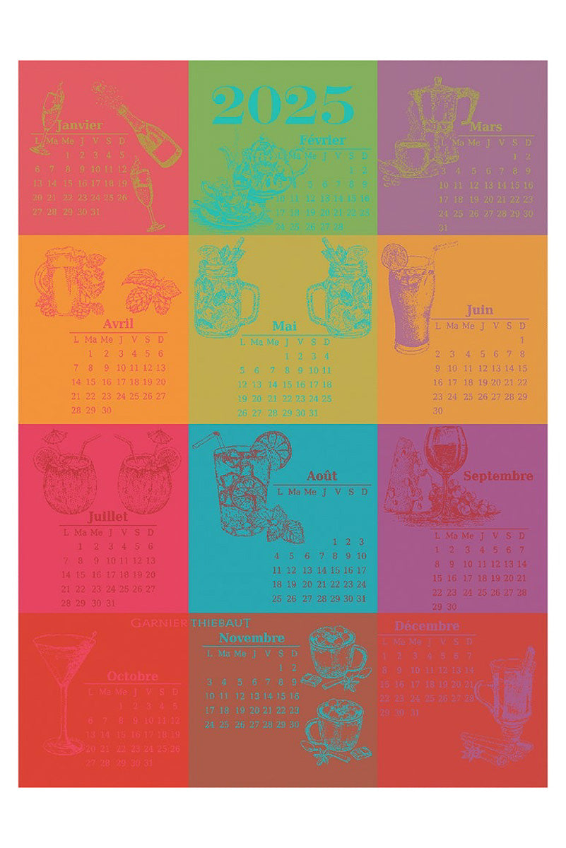 Garnier-Thiebaut Calendrier 2025 Celebration Kitchen Towel