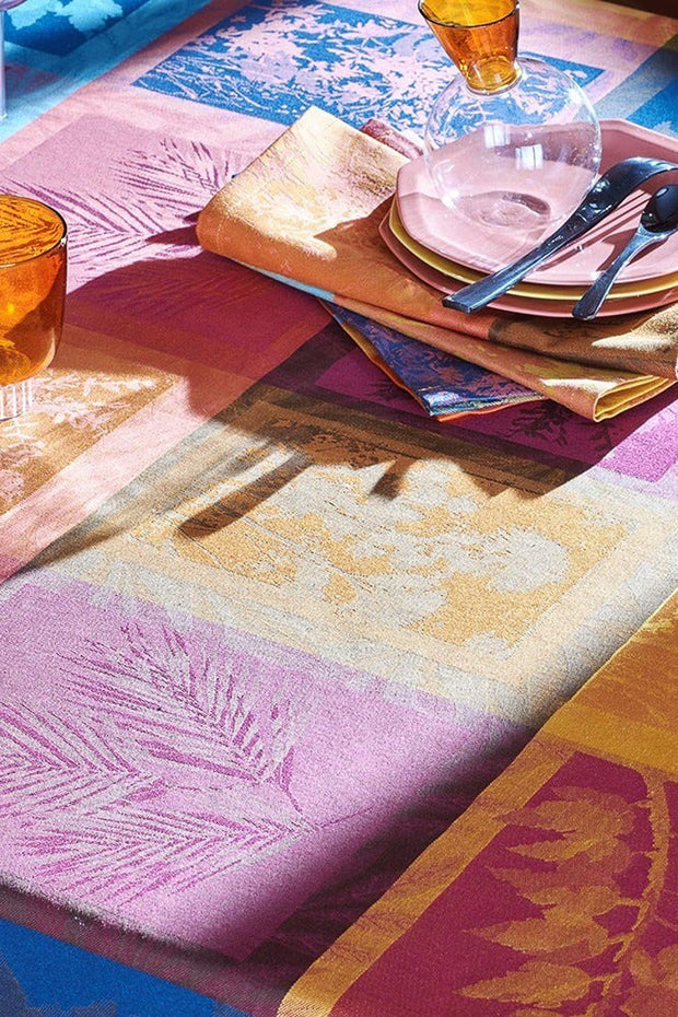 Garnier-Thiebaut Mille Vegetaux Sunset Tablecloth 69" x 69"