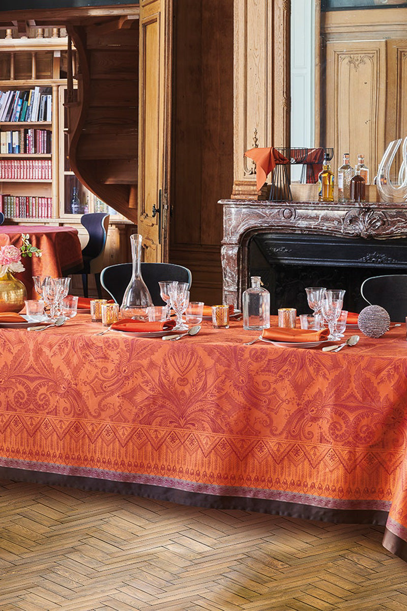 Garnier-Thiebaut Grace Tablecloth 69"x100" Flamboyant