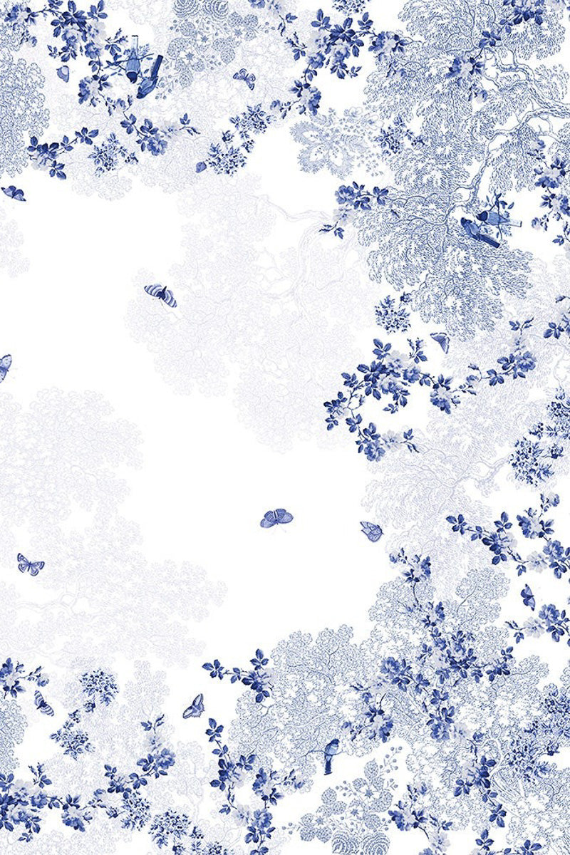 Garnier-Thiebaut Voliere Tablecloth 61"x120" Bleu