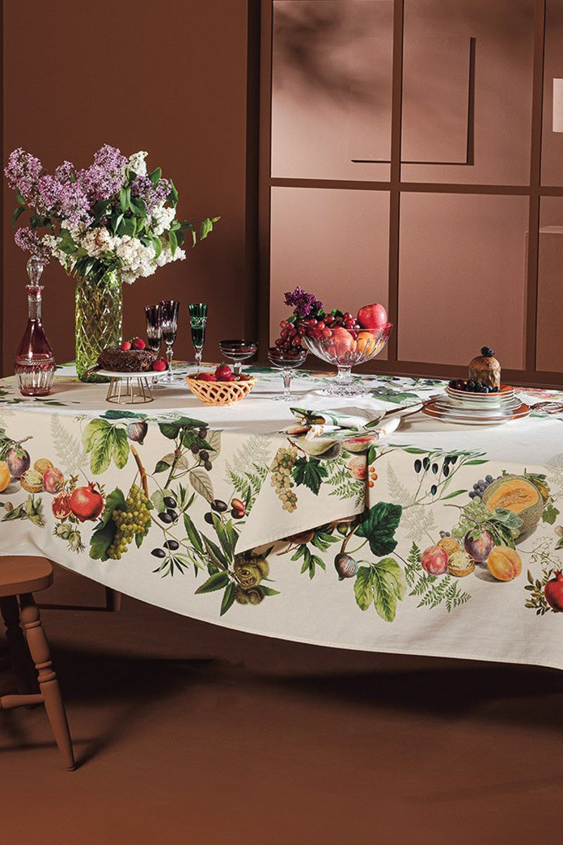 Garnier-Thiebaut Abondance D'Automine Tablecloth Naturel 61"x89"