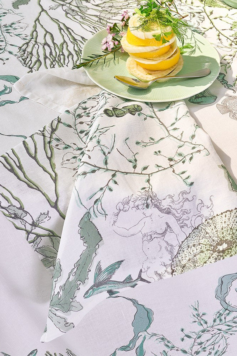 Garnier-Thiebaut Balade Marine Napkin 18"x18" Verde