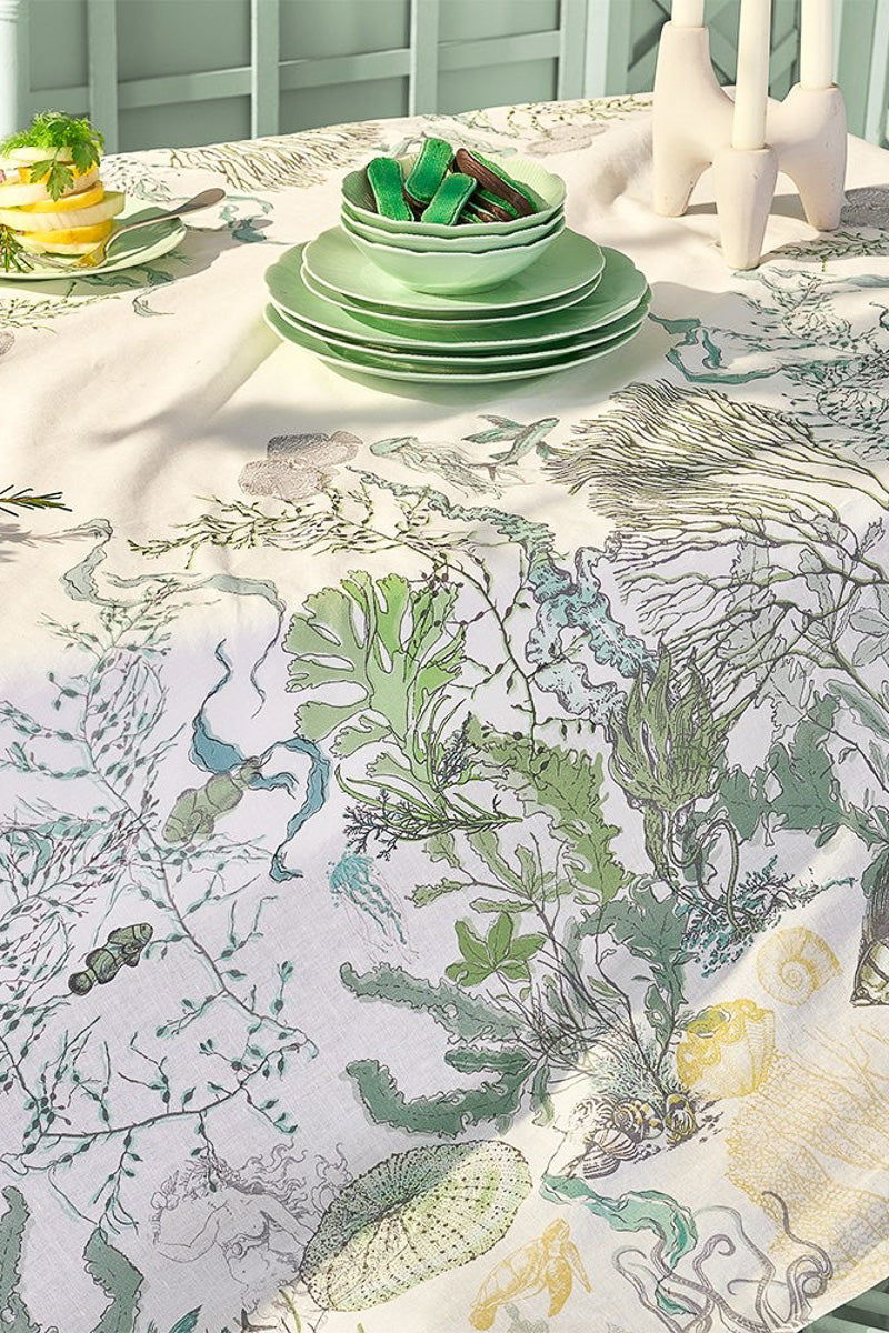 Garnier-Thiebaut Balade Marine Tablecloth Verde
