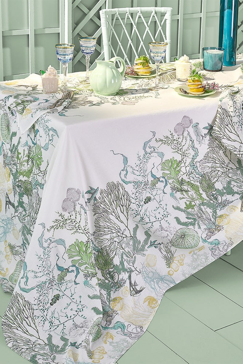 Garnier-Thiebaut Balade Marine Tablecloth Verde