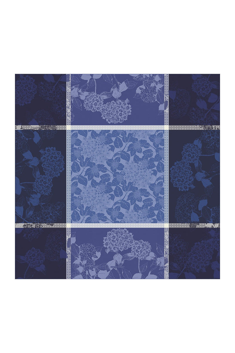 Garnier-Thiebaut Hortensias Tablecloth 69"x69" Bleu