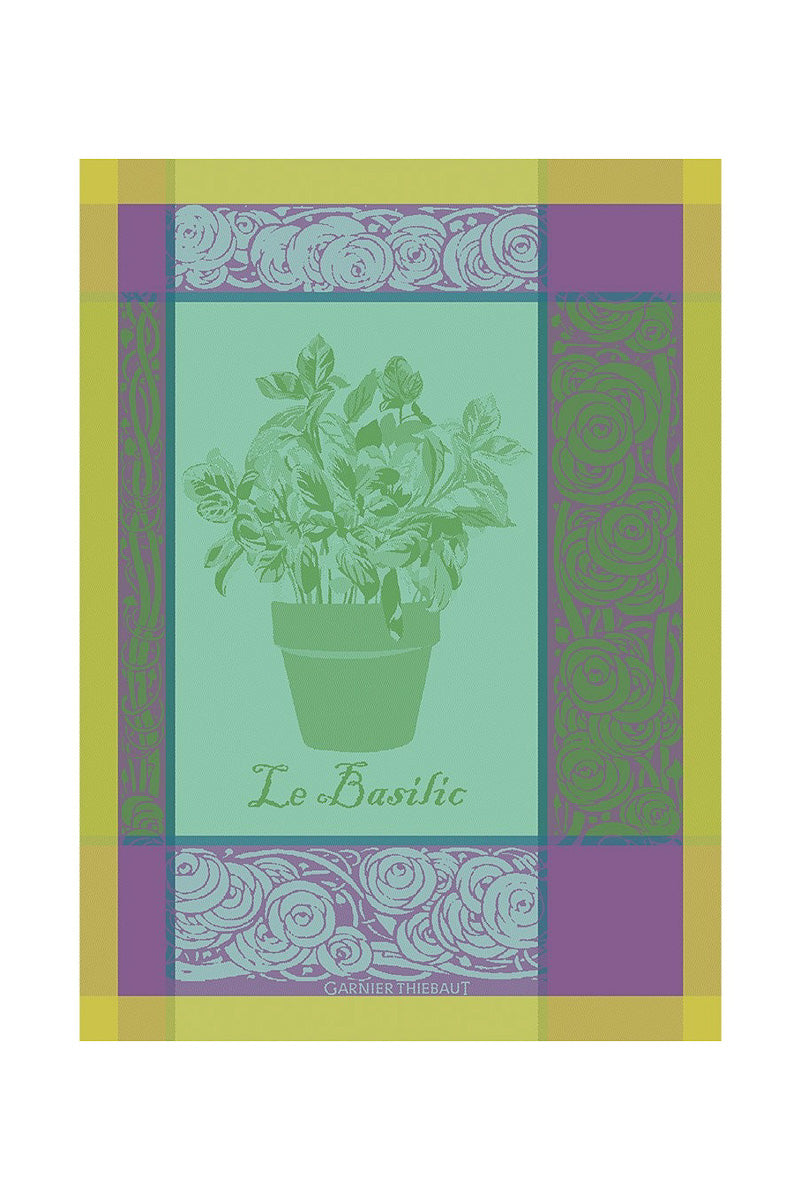 Garnier-Thiebaut Basilic Purple Kitchen Towel