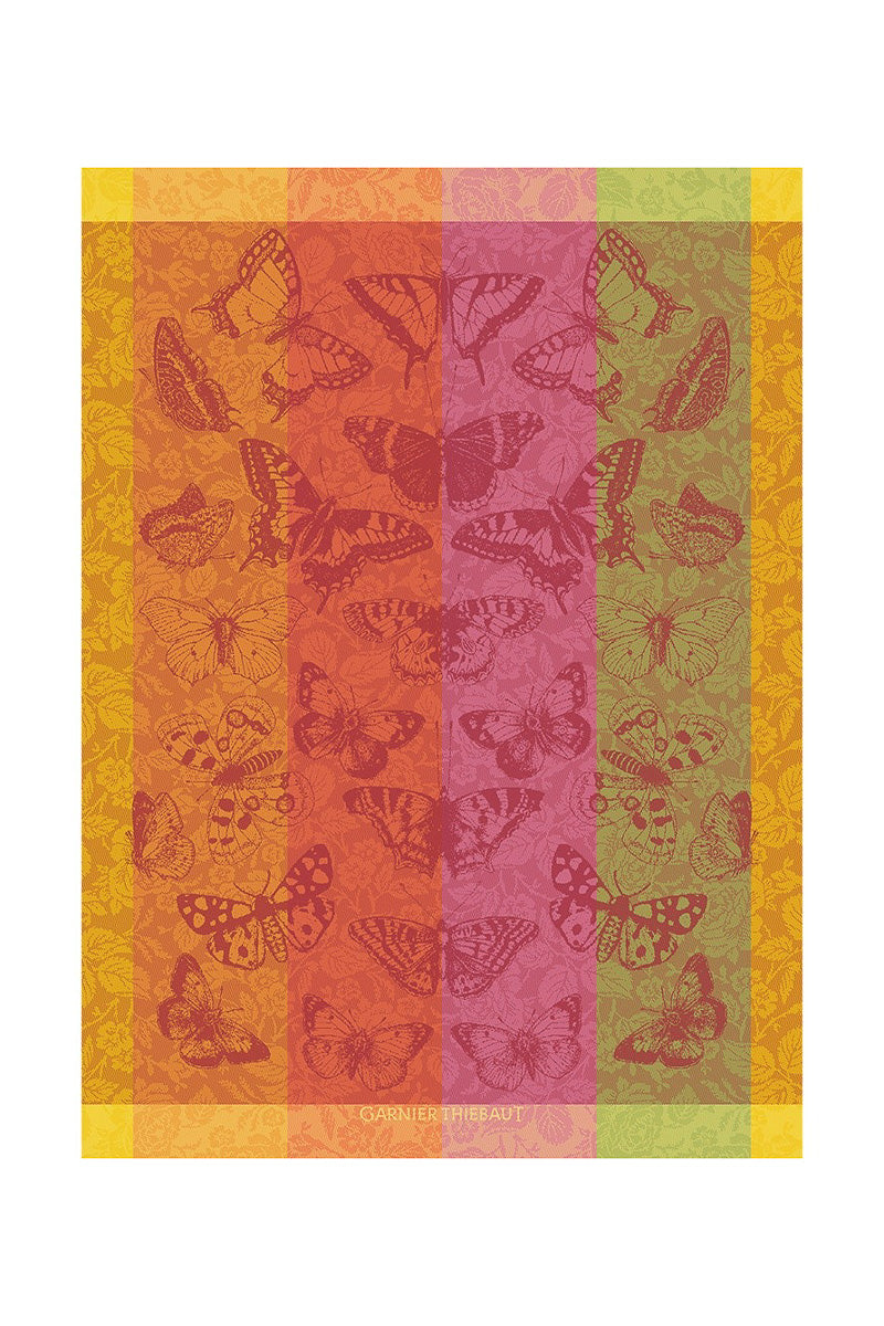 Garnier-Thiebaut Beaux Papillons Flamboyant Kitchen Towel