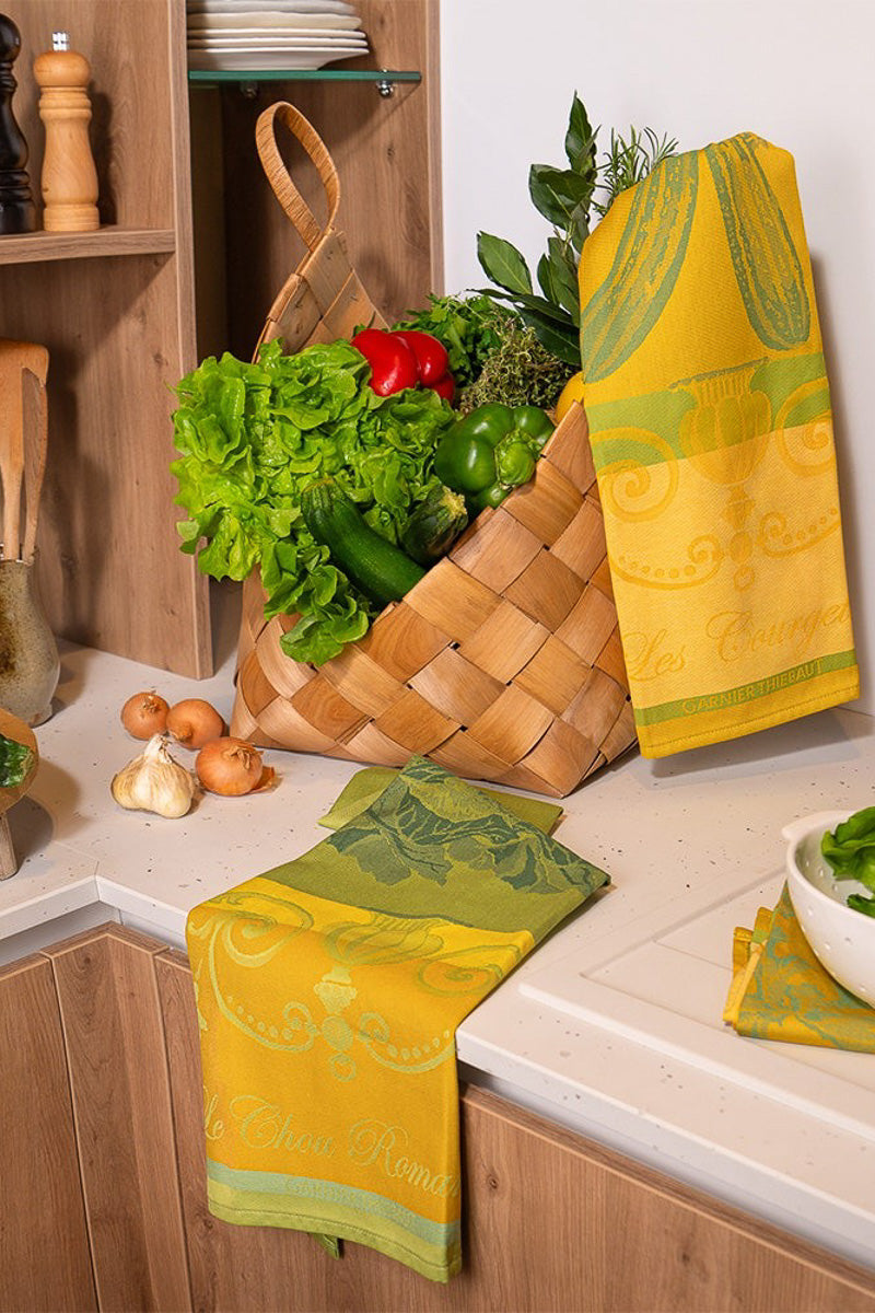 Garnier-Thiebaut Les Courgettes Jonquille Kitchen Towel
