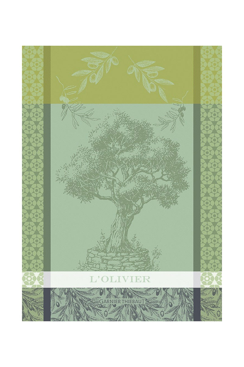 Garnier-Thiebaut L'Olivier Vert Kitchen Towel