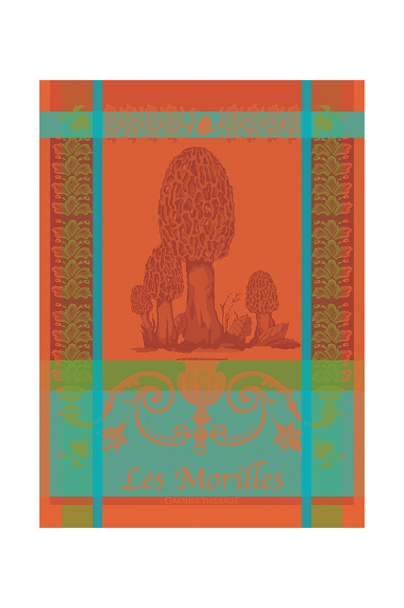 Garnier-Thiebaut Les Morilles Vermillon Kitchen Towel