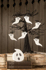 Bethany Lowe Tin Ghosties Witch Ornament