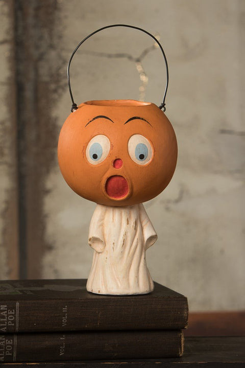 Bethany Lowe Vintage Scared Pumpkin Ghost