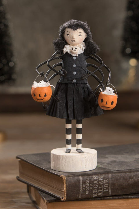 Bethany Lowe Trick or Treat Spider Girl 7"