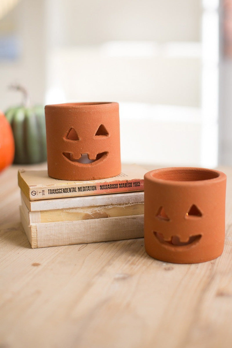 Kalalou Terracotta Jack-O-Lantern Short
