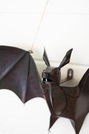 Painted Metal Bat | Halloween Door Hanger