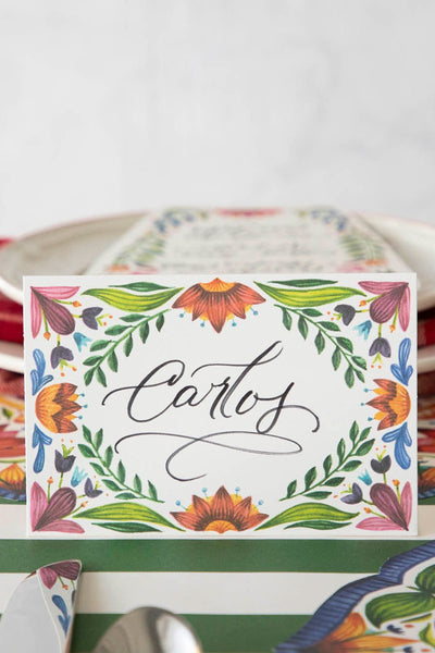 Fiesta Floral Place Card Pack of 12