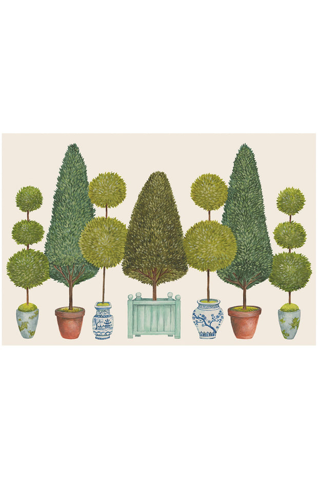 Hester & Cook Topiary Garden Placemat 24 sheets