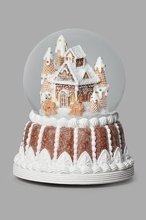 Gingerbread Dome House & People 5.5" Wind Up