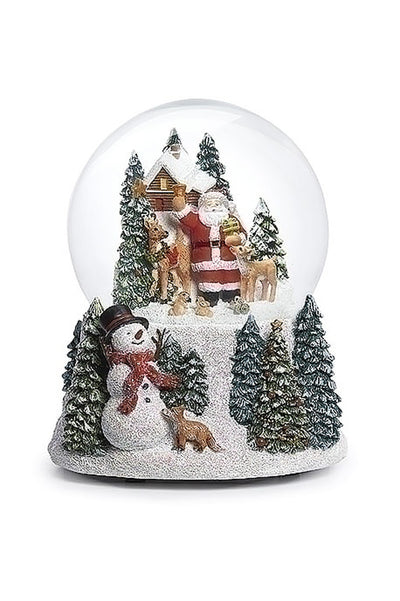 Musical Dome Animals & Santa, Snowman Base 5.7"