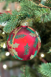 Glass Ball Ornament 4" Assorted