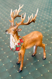 Standing Deer with Wreath 12"