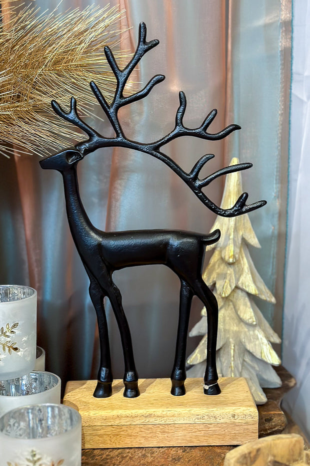 Standing Reindeer Tabletop Piece with Base 16.5"