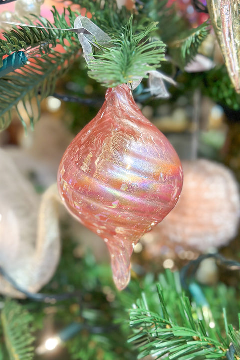 Glass Drop Ornament Pink