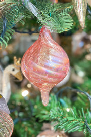 Glass Drop Ornament Pink