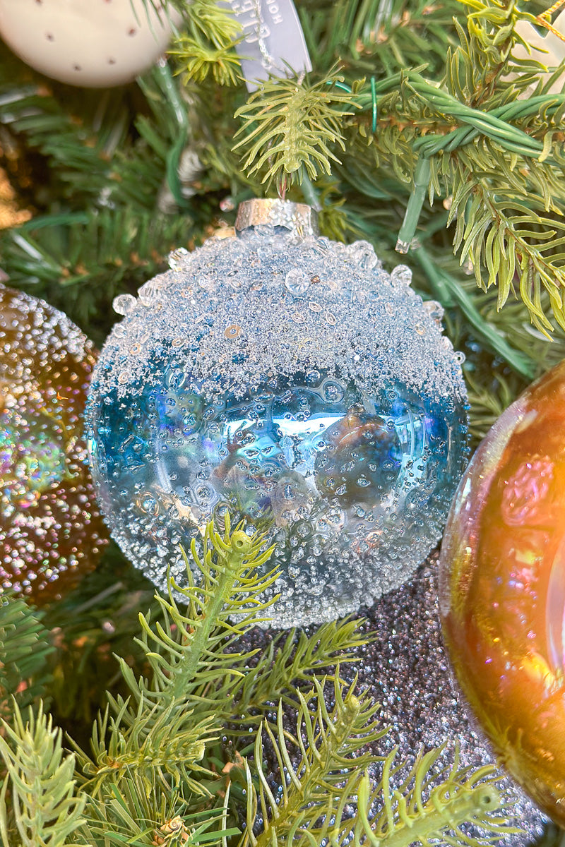 Glass Ball Ornament Light Blue