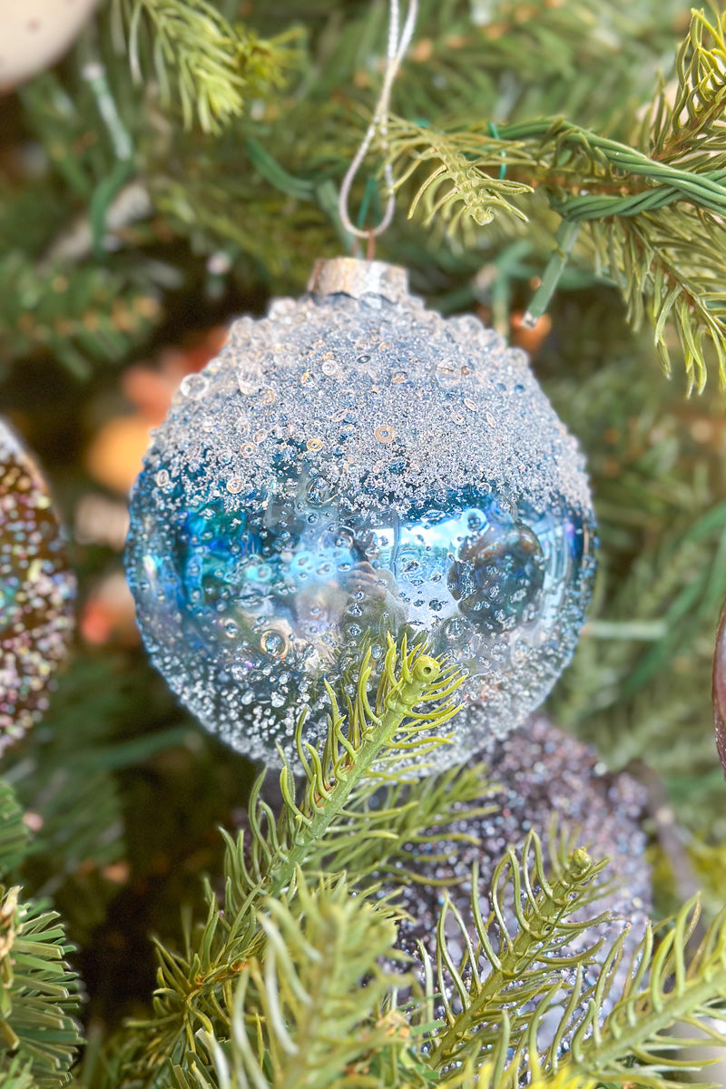 Glass Ball Ornament Light Blue