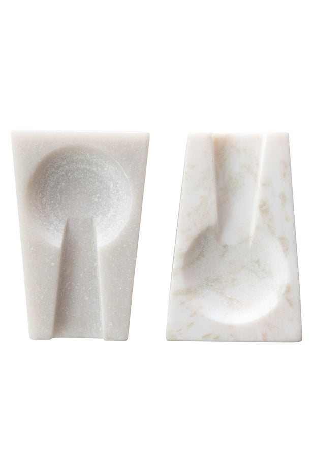 SPOON REST MARBLE WHITE 6"
