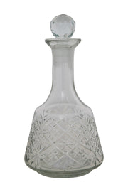DECANTER, ETCHED GLASS 20oz