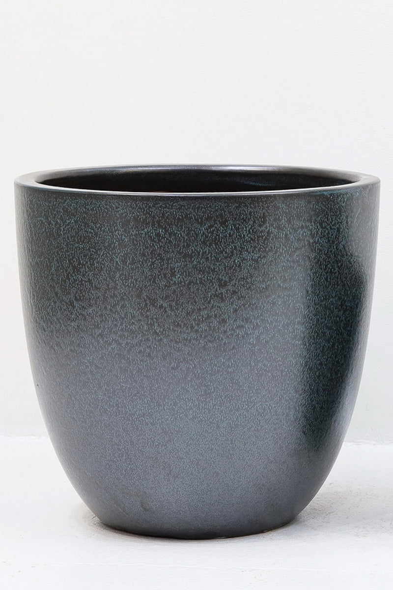 Alfresco Crosby Groove Planter 16" Blue