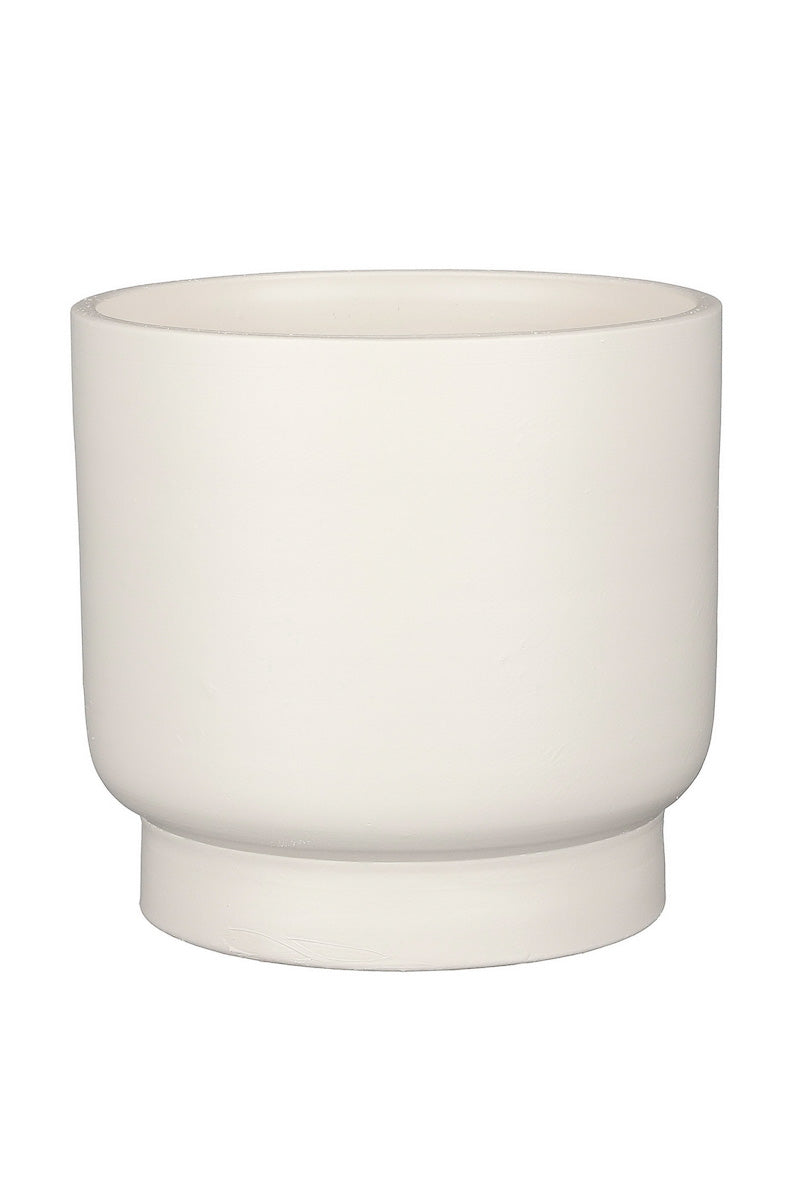 Alfresco Riva Round Planter 8.75" White