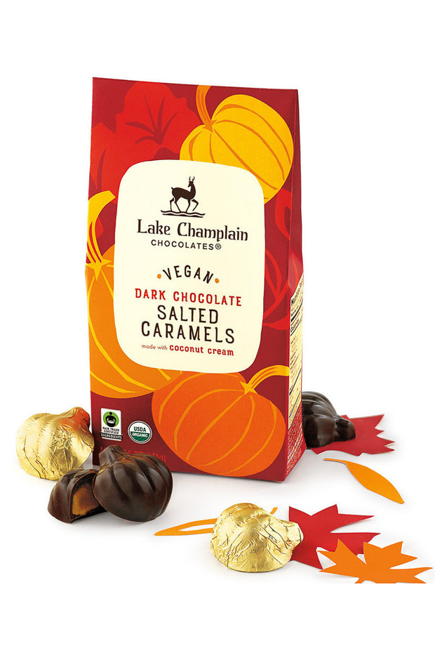 Lake Champlain Halloween Vegan Salted Caramel Pumpkins Dark Chocolate