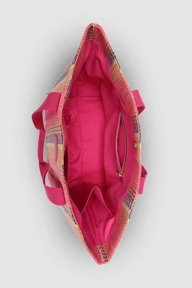 Louenhide Bondi Pink Navy Beach Bag