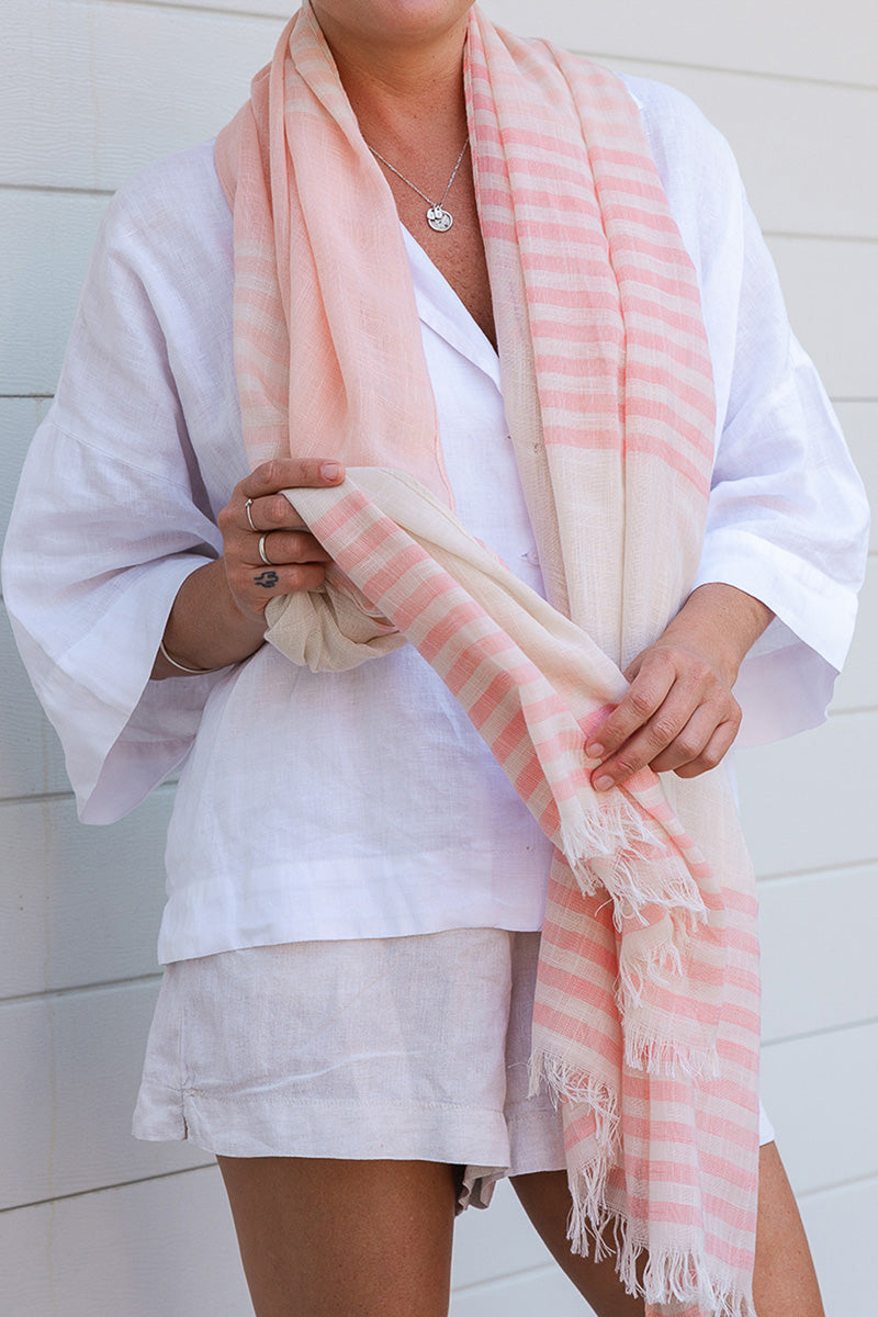 Louenhide Hattie Scarf Pink Cream