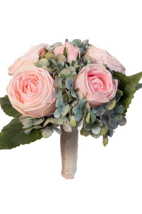 hydrangea and garden rose bouquet