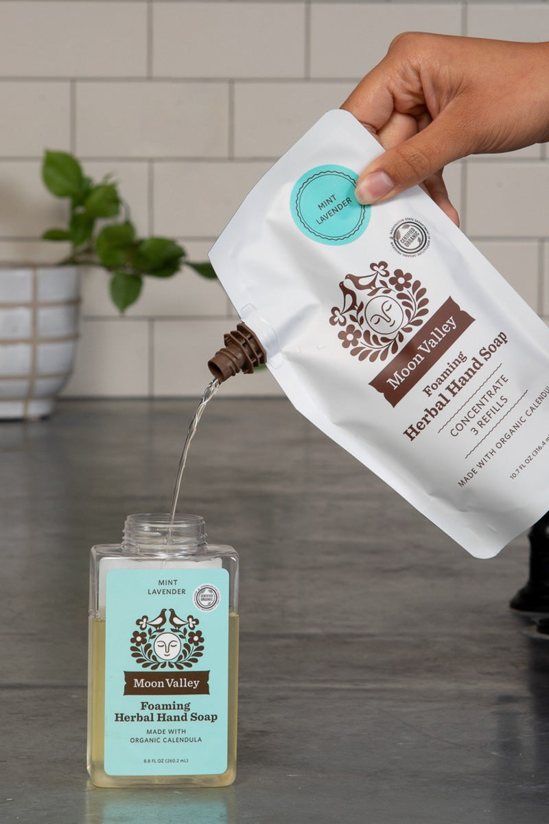 Moon Valley Organics Foaming Herbal Hand Soap Concentrate Mint Lavender