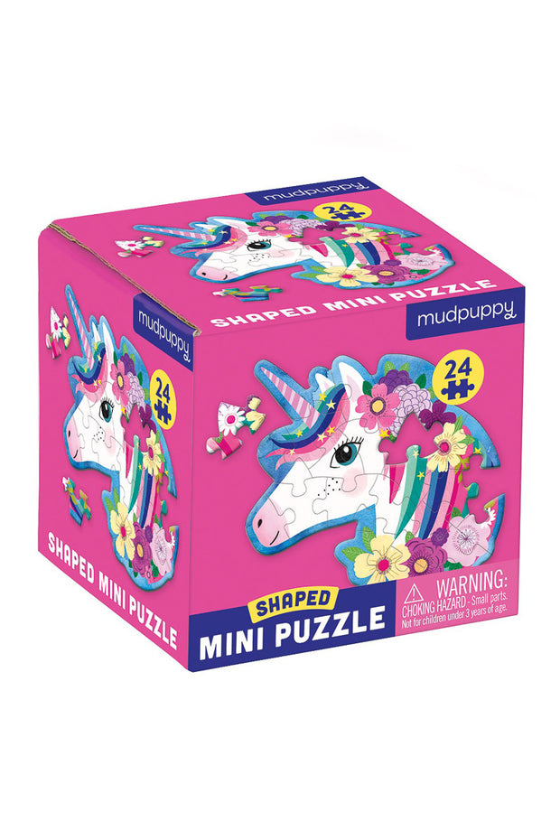 Mudpuppy Unicorn Mini Shaped Puzzle 24 pc